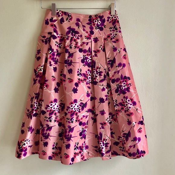 Express Dresses & Skirts - Floral High Waist Midi Skirt